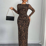 Robe Longue "Friederike" – Imprimé & Manches Longues