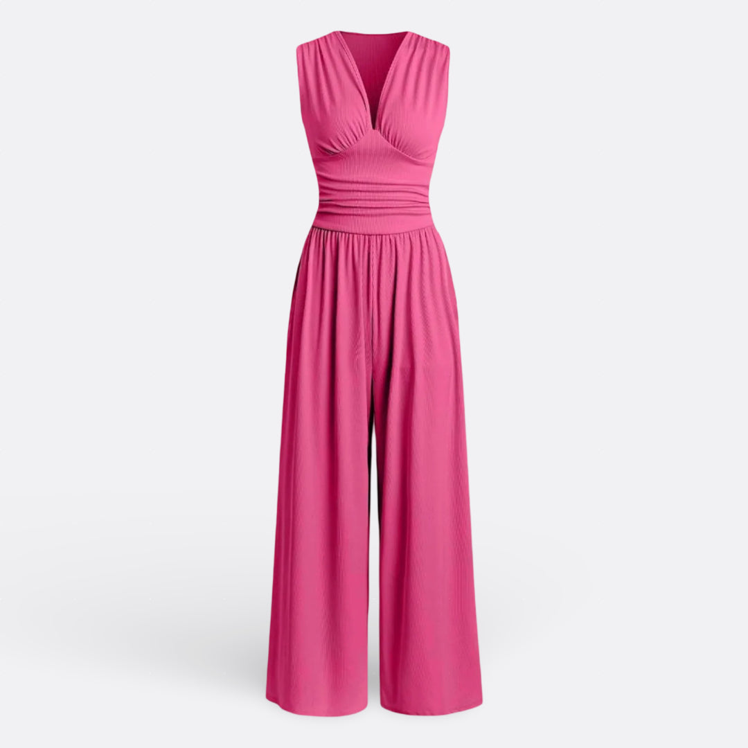 Jumpsuit "Leonor" – Chic & Mouwloos