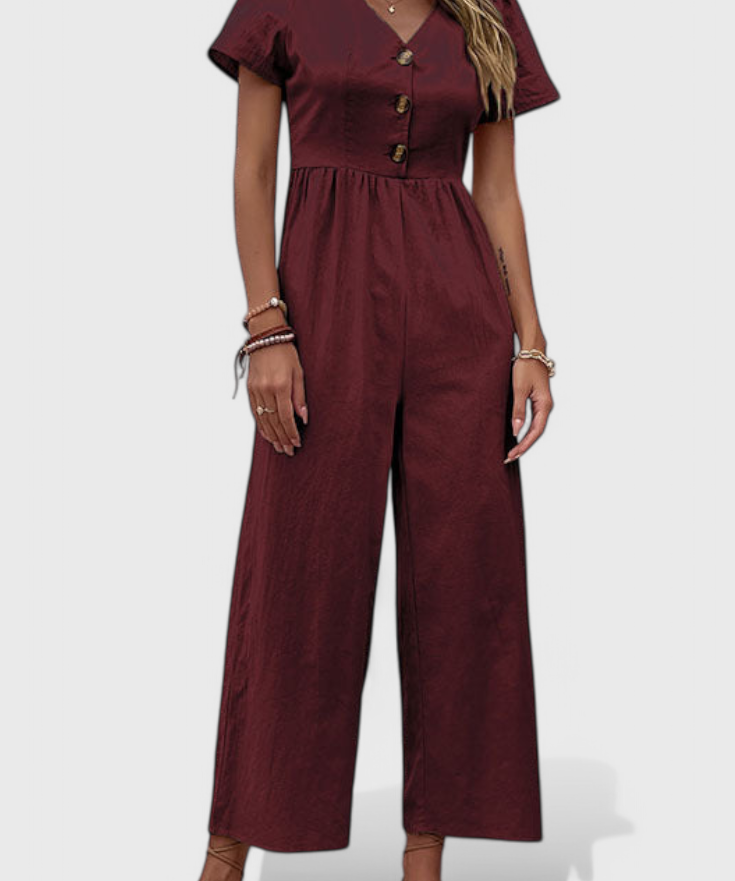 Jumpsuit "Petra" – Knopen Vooraan