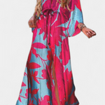 Maxikleed "Ida" – Regenboogprint met V-Hals