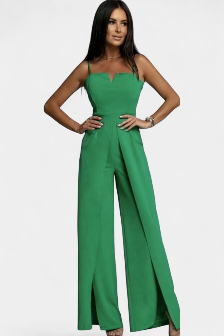 Jumpsuit "Katrin" – Spaghettibandjes & Zijsplit