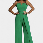Jumpsuit "Katrin" – Spaghettibandjes & Zijsplit