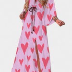Maxikleed "Ida" – Regenboogprint met V-Hals