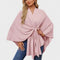 Poncho "Marlene" – Chic met Knoopdetail