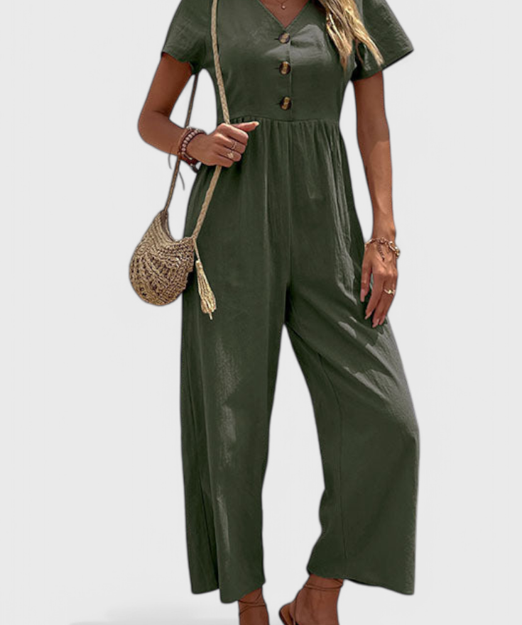 Jumpsuit "Petra" – Knopen Vooraan