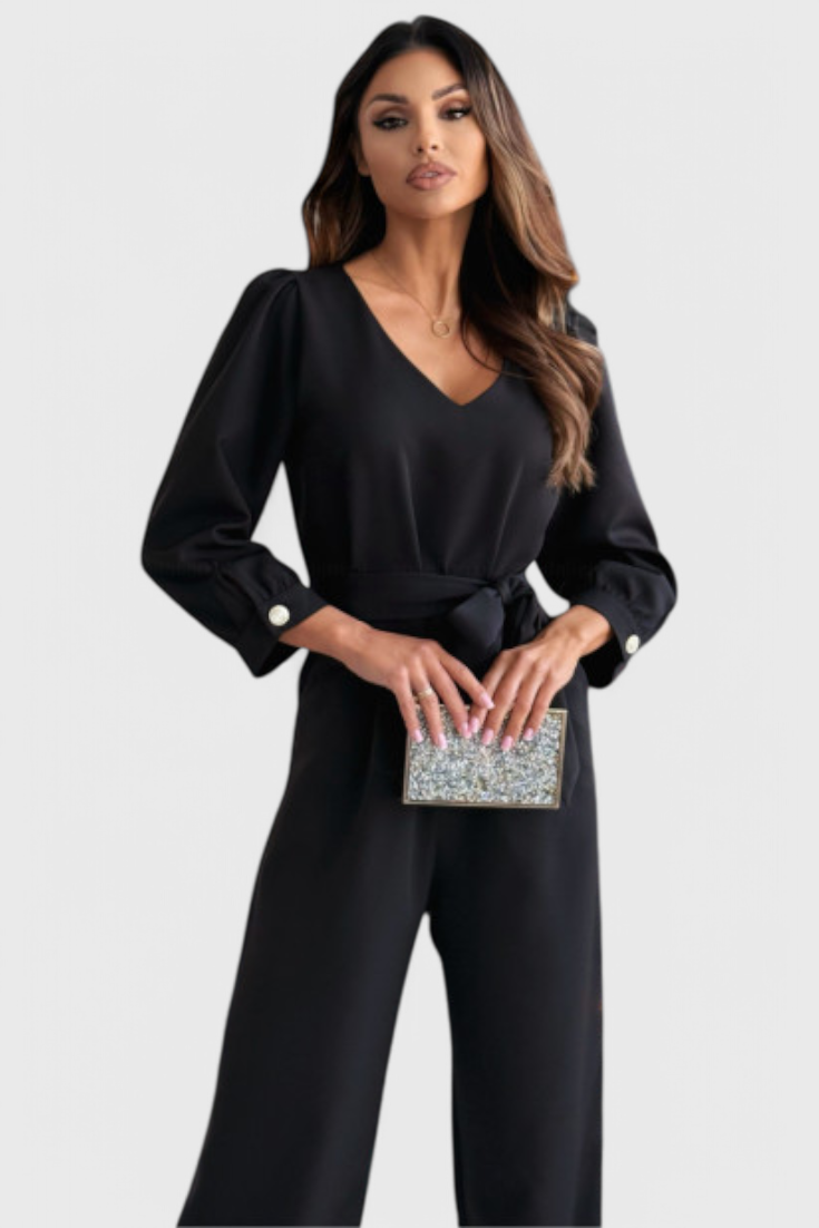 Combinaison "Margarethe" – Col en V & ceinture à nouer