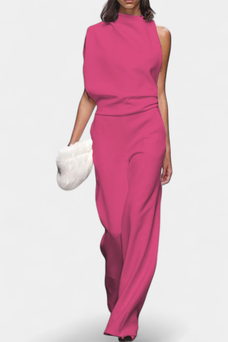Asymmetrische Jumpsuit "Mia" – Vloeiende Pijpen