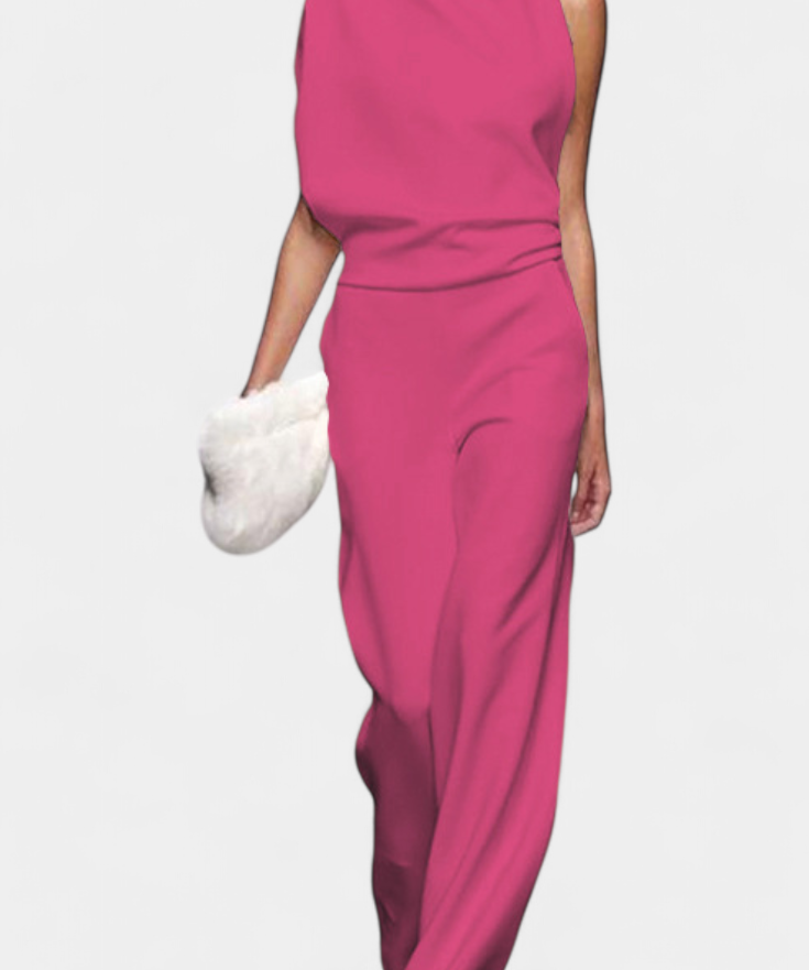 Asymmetrische Jumpsuit "Mia" – Vloeiende Pijpen