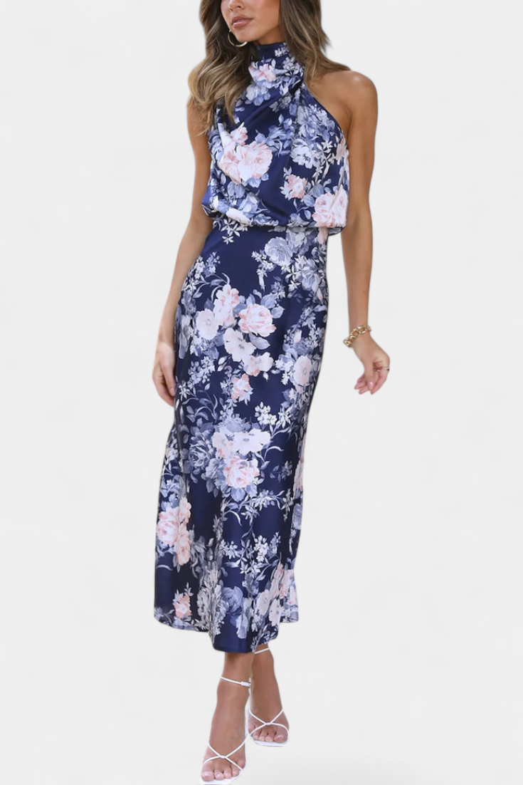 Robe Longue "Lisa" – Fleurs & Col Licou