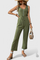 Jumpsuit "Christa" – Textuur met V-hals