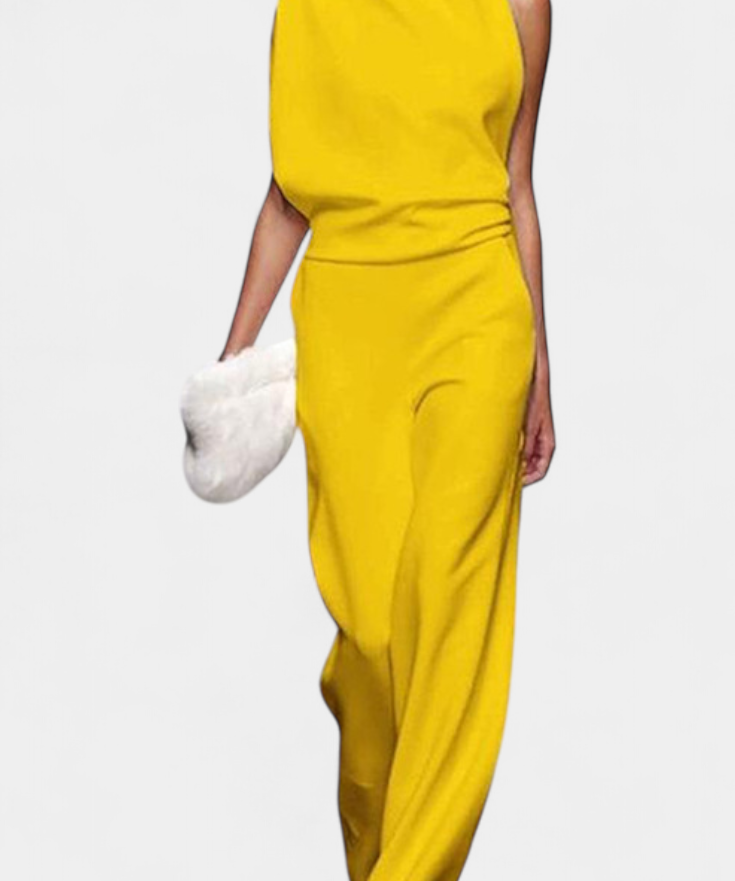 Asymmetrische Jumpsuit "Mia" – Vloeiende Pijpen