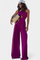 Halter Jumpsuit "Viktoria" – Gekruiste Hals & Wijde Pijpen