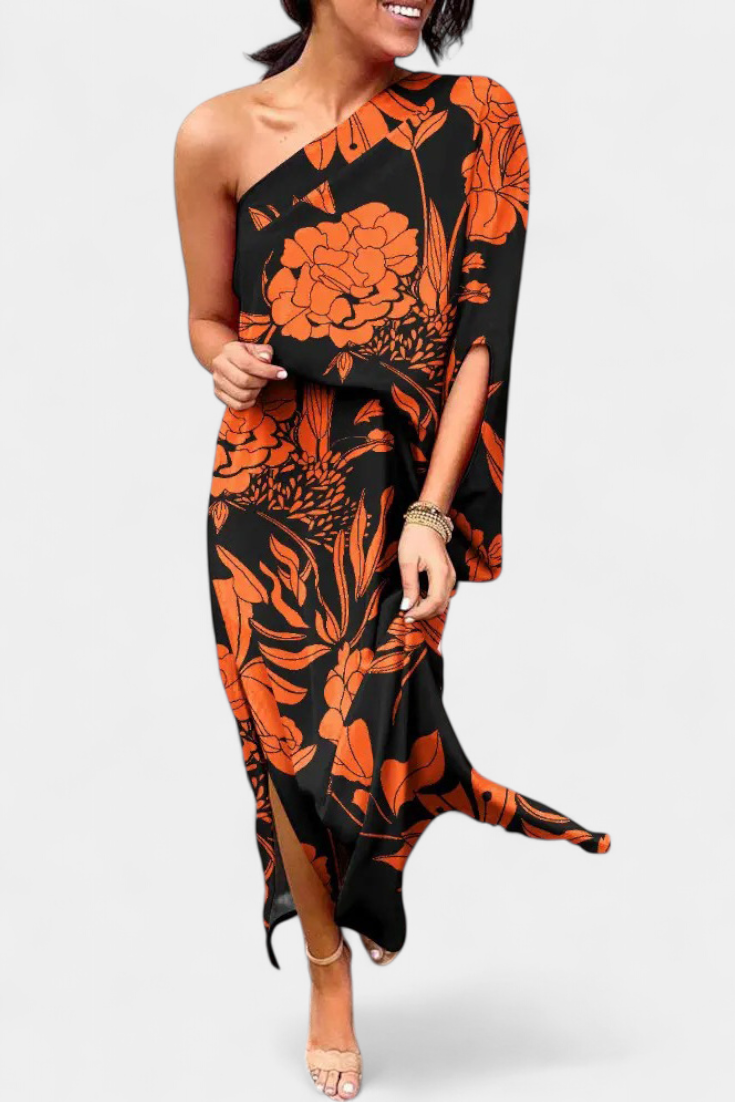Robe Une Épaule "Heidi" – Dégradé de Couleurs