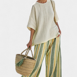 Set "Christa" – Bamboelinnen Olijfgroen