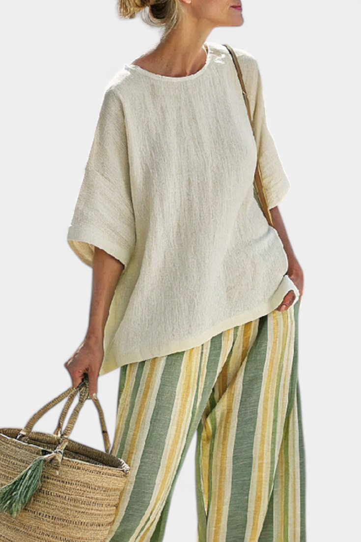 Set "Christa" – Bamboelinnen Olijfgroen