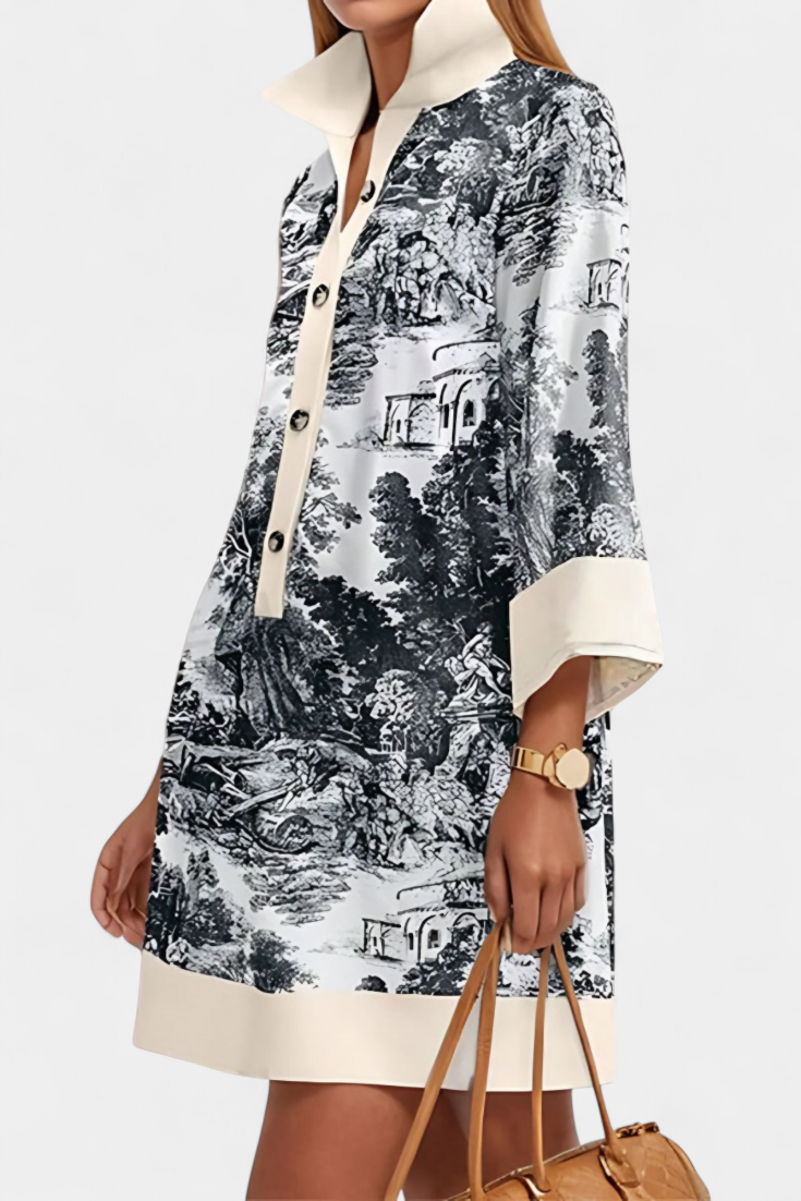 Kleed "Wilma" – Toile de Jouy Landschapsprint