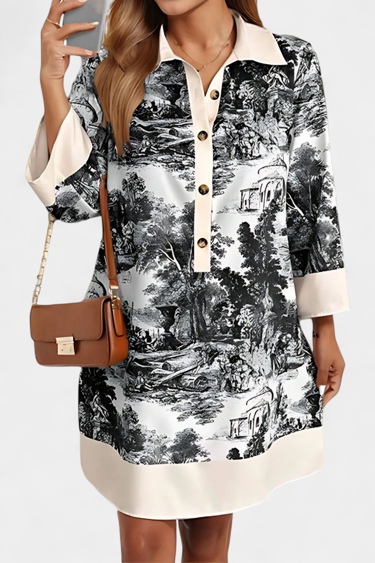 Kleed "Wilma" – Toile de Jouy Landschapsprint