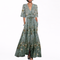 Robe Longue Fleurie "Ella" – Col en V Profond