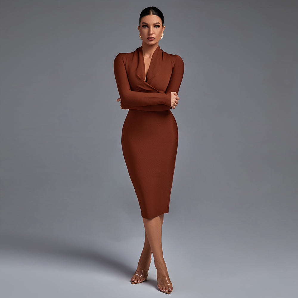 Robe bandage "Doris" – Manches longues