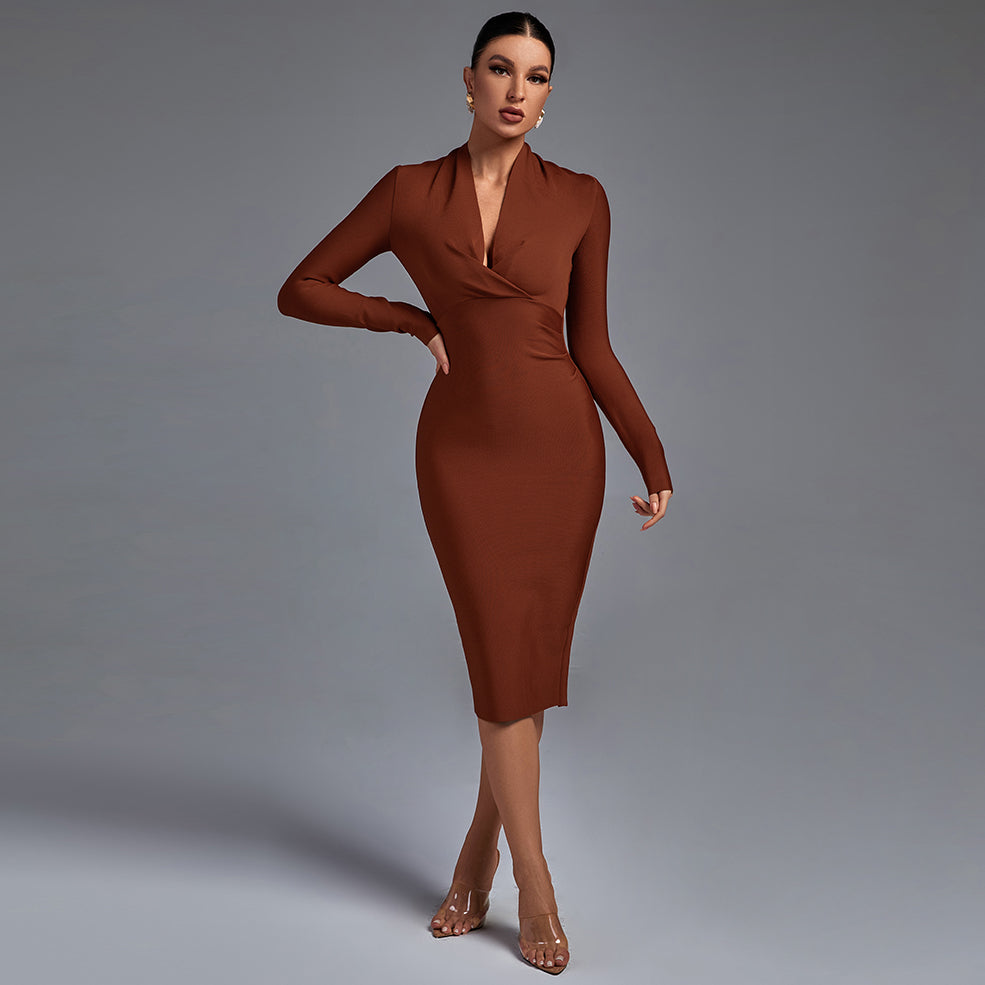 Robe bandage "Doris" – Manches longues