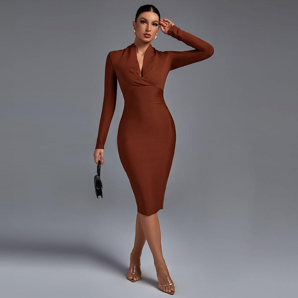 Robe bandage "Doris" – Manches longues