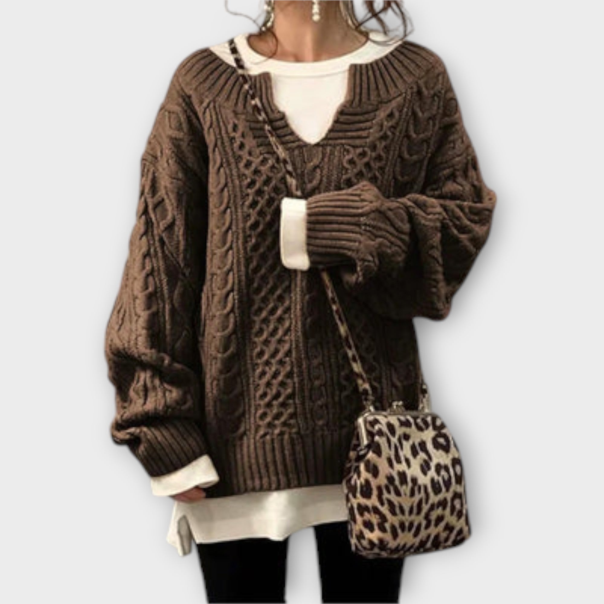 Trui "Frieda" – Oversized Kabelbrei