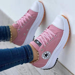 Sneakers "Pia" – Plateau met Sterpatch