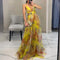 Robe Maxi "Katharina" – Mousseline à Fleurs