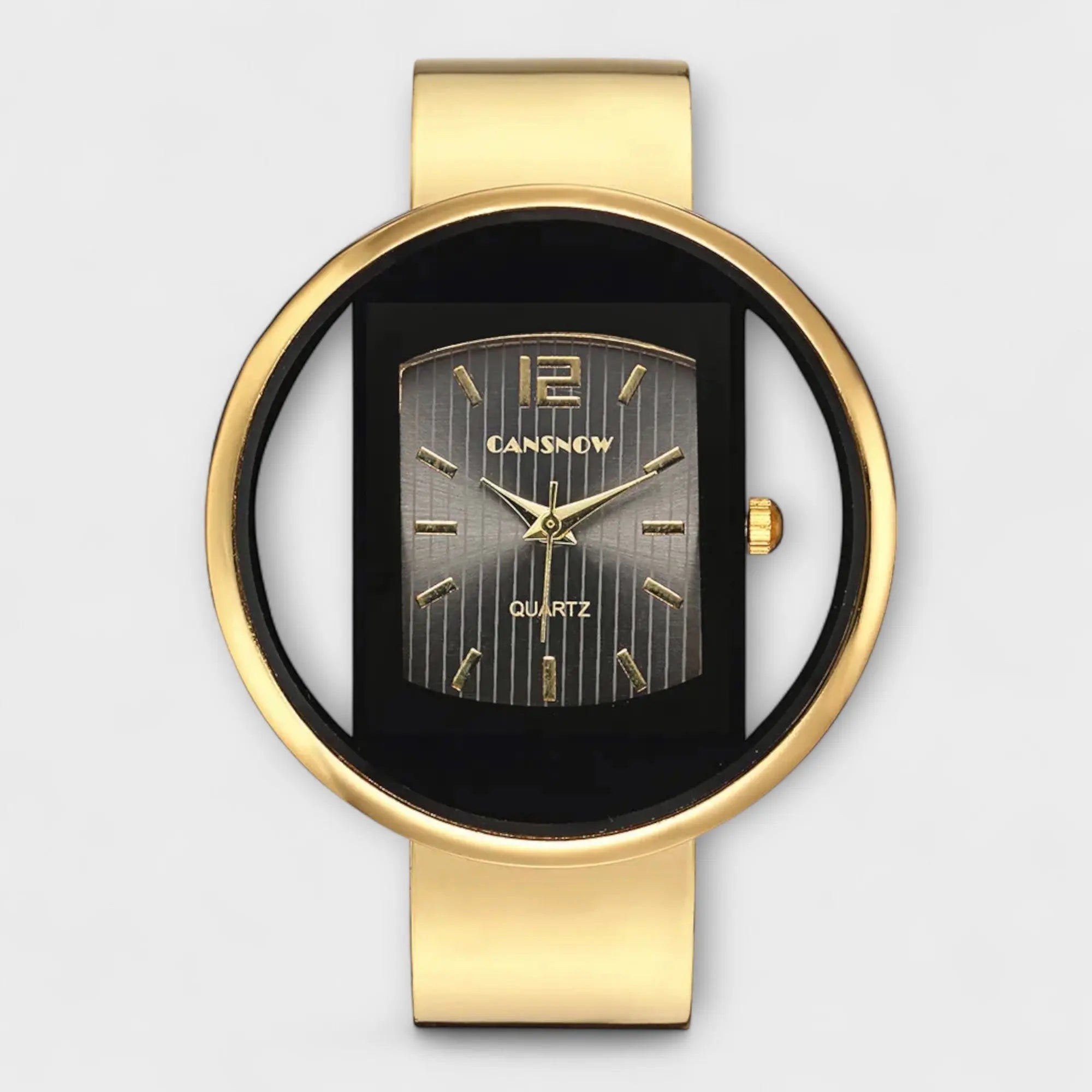 Horloge "Dristig" – Zwart & Goud
