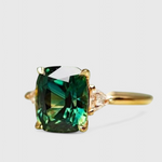 Ring – Vierkante Smaragd in Goud