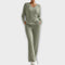 Ensemble côtelé "Catarina" – Col V & pantalon ample