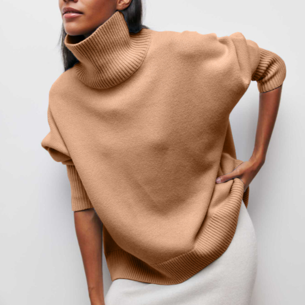 Trui "Irene" – Comfortabel met Hoge Kraag