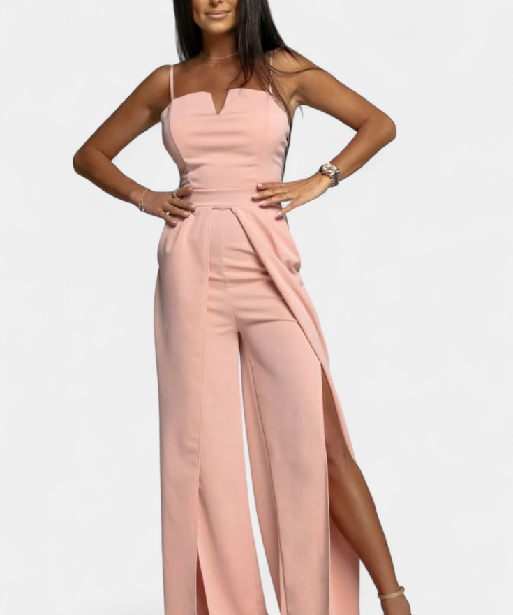 Jumpsuit "Katrin" – Spaghettibandjes & Zijsplit