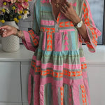 Robe Évasée Bohème "Juliane" – À Volants