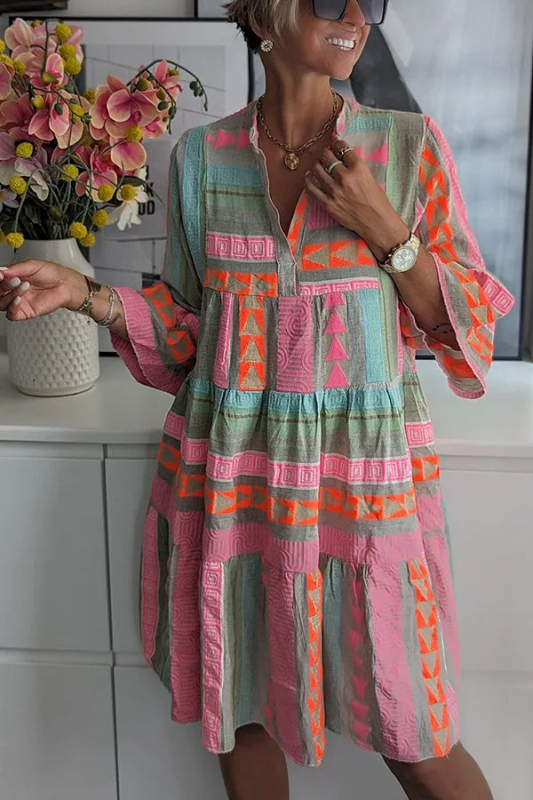 Robe Évasée Bohème "Juliane" – À Volants