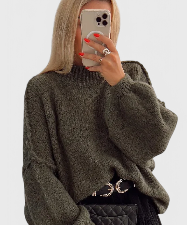 Trui "Jana" – Oversized met Ballonmouwen