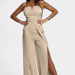 Jumpsuit "Katrin" – Spaghettibandjes & Zijsplit