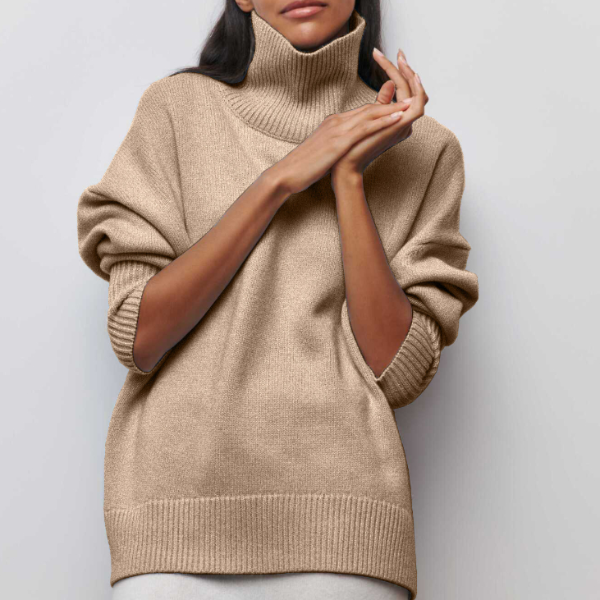 Trui "Irene" – Comfortabel met Hoge Kraag