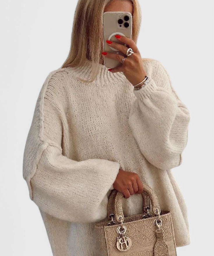Trui "Jana" – Oversized met Ballonmouwen
