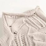 Pull "Ulrike" – Maille torsadée à col montant