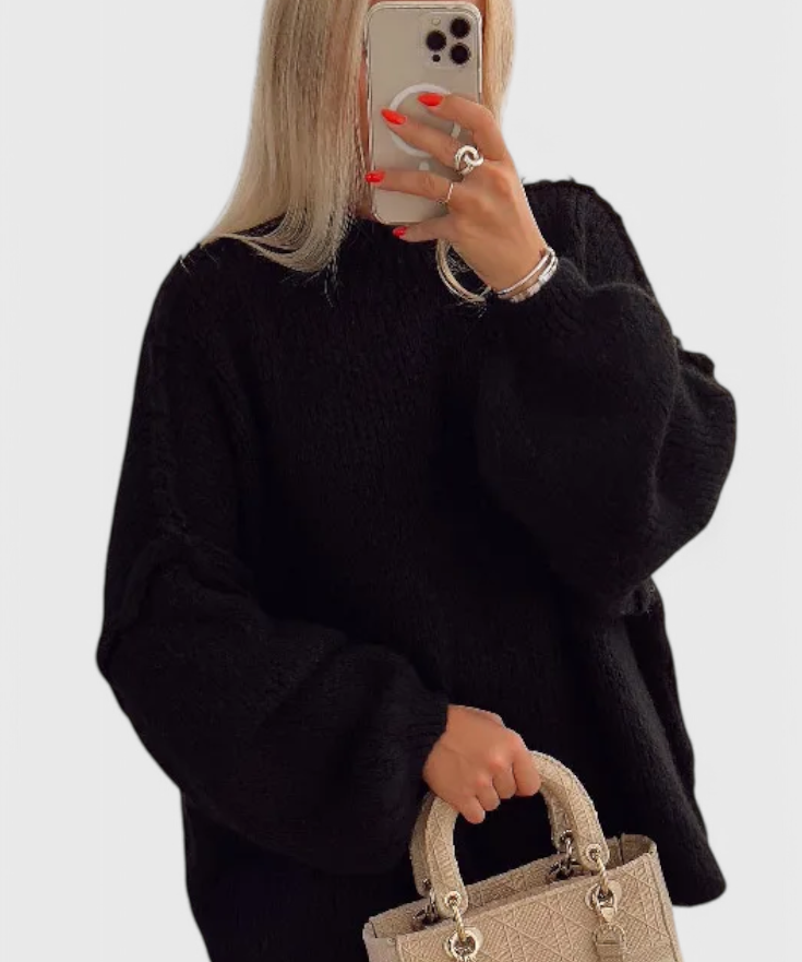 Trui "Jana" – Oversized met Ballonmouwen