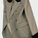 Manteau à double zip – Col contrastant