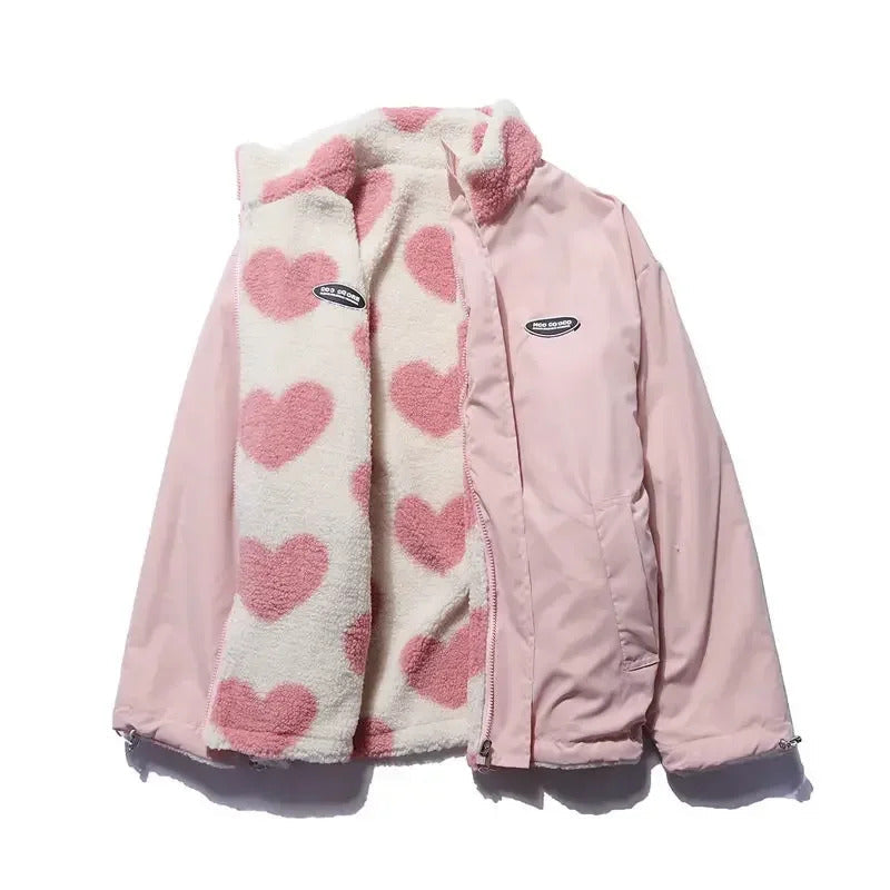 Veste réversible "Senta" – Cœurs
