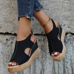 Sleehaksandalen "Lotta" – Metallic Glans