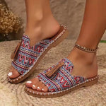 Ergonomische Sandalen "Kathrin" – Boho Kwastjes