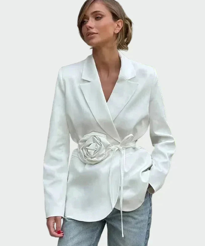 Blazer cintré – Rayure rose