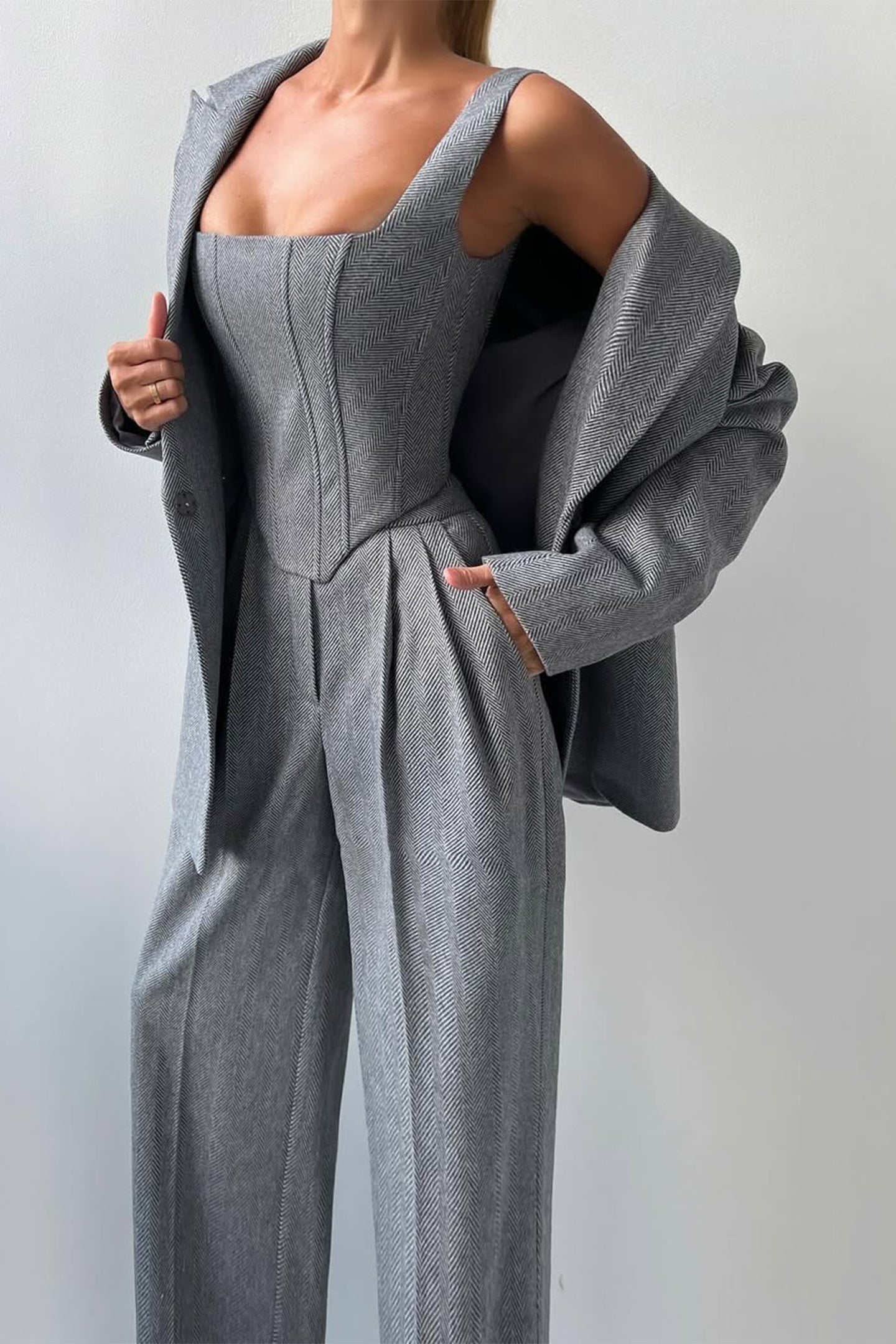 Ensemble trois pièces "Elegance" – Blazer, blouse & pantalon