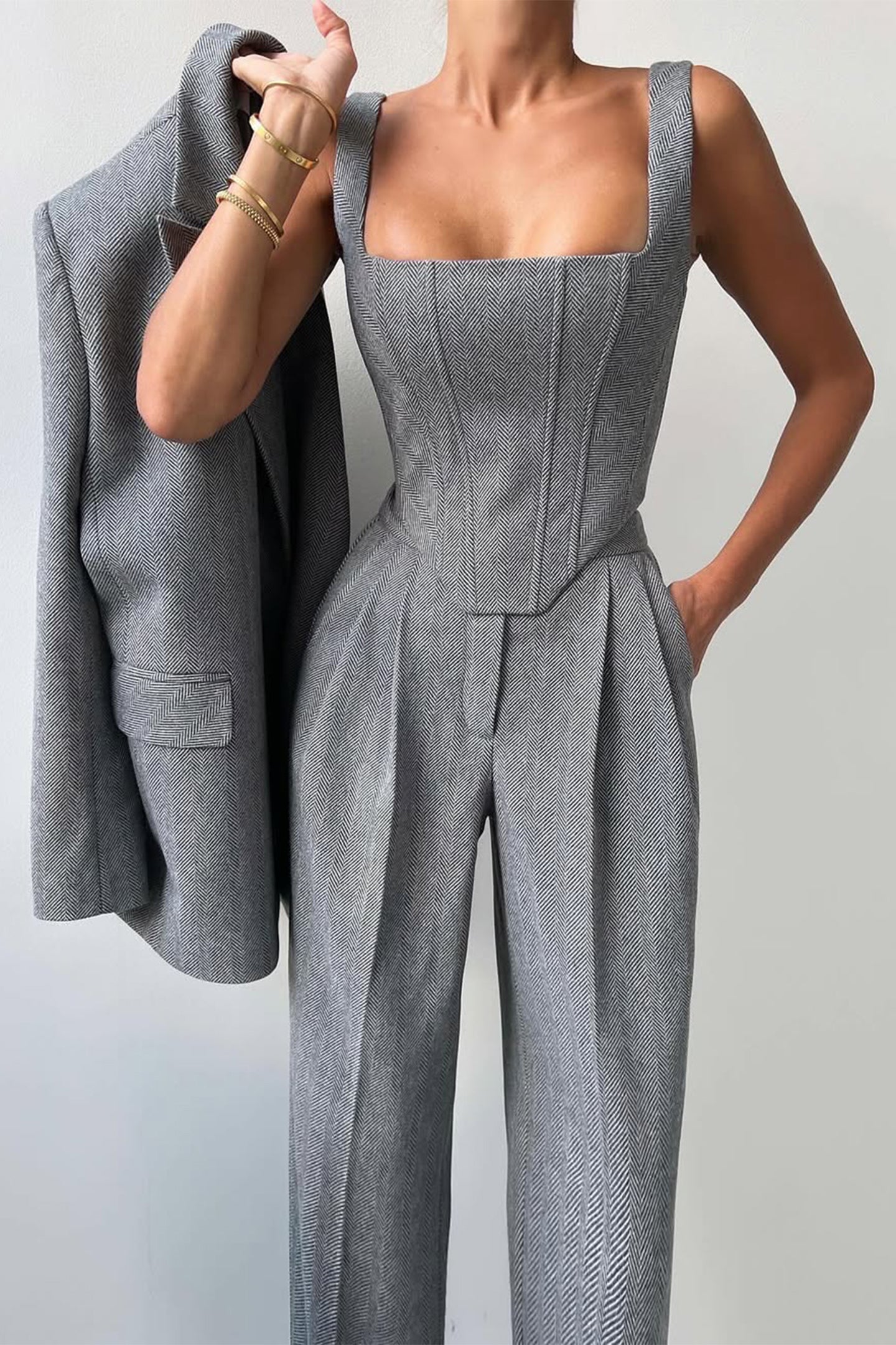 Ensemble trois pièces "Elegance" – Blazer, blouse & pantalon