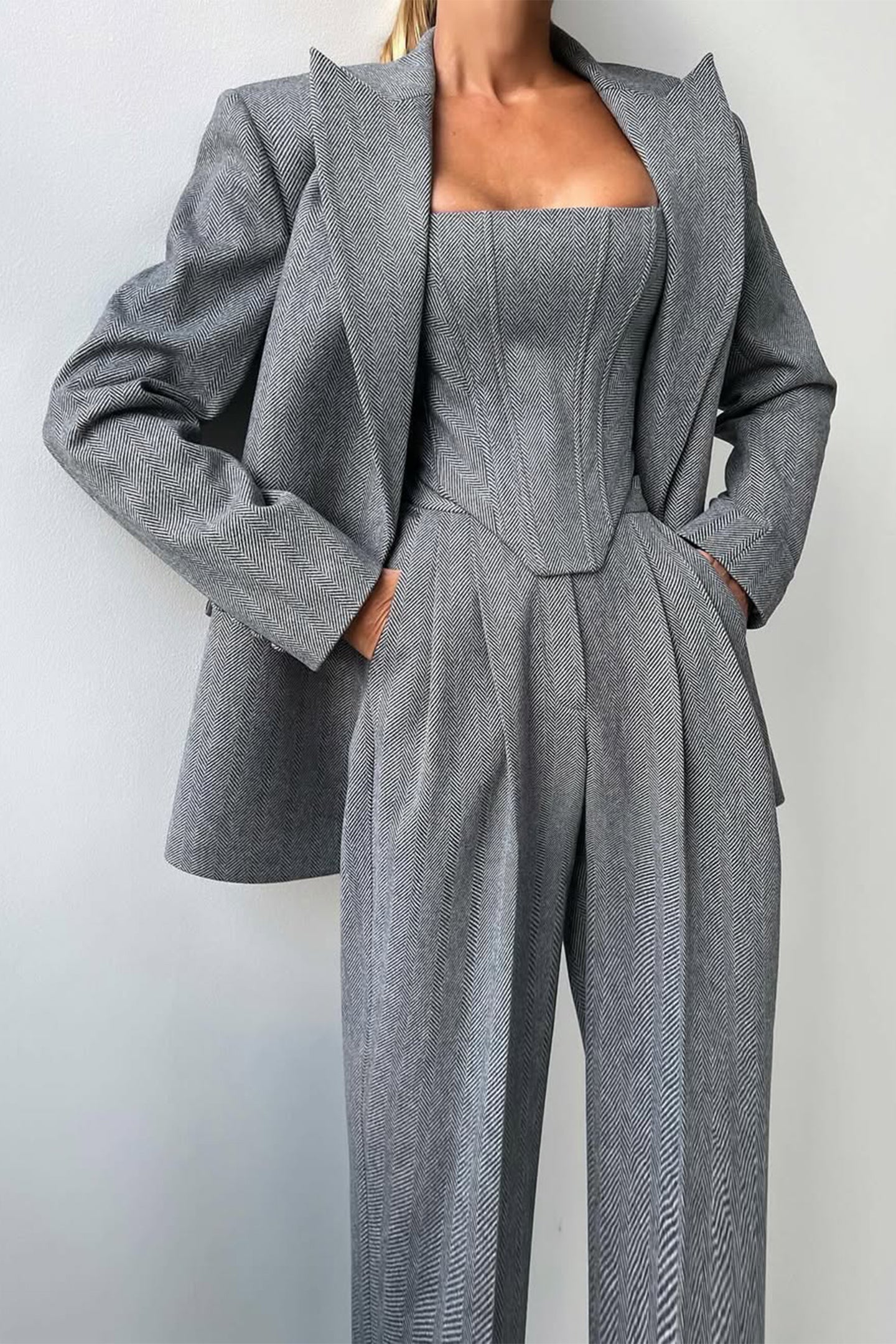 Ensemble trois pièces "Elegance" – Blazer, blouse & pantalon