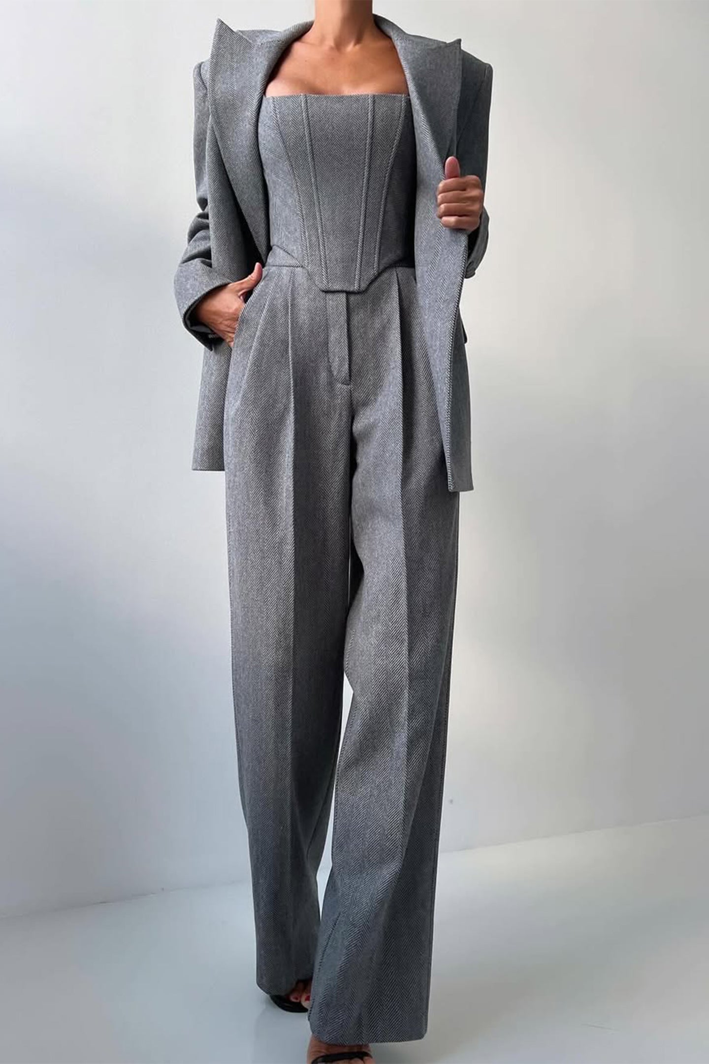 Ensemble trois pièces "Elegance" – Blazer, blouse & pantalon